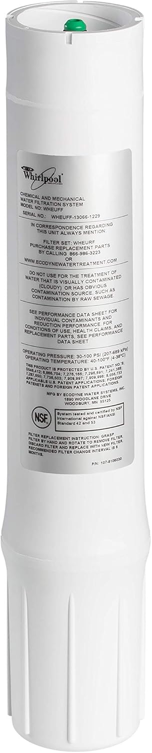 White 1 Count Replacement Water Filter F500986