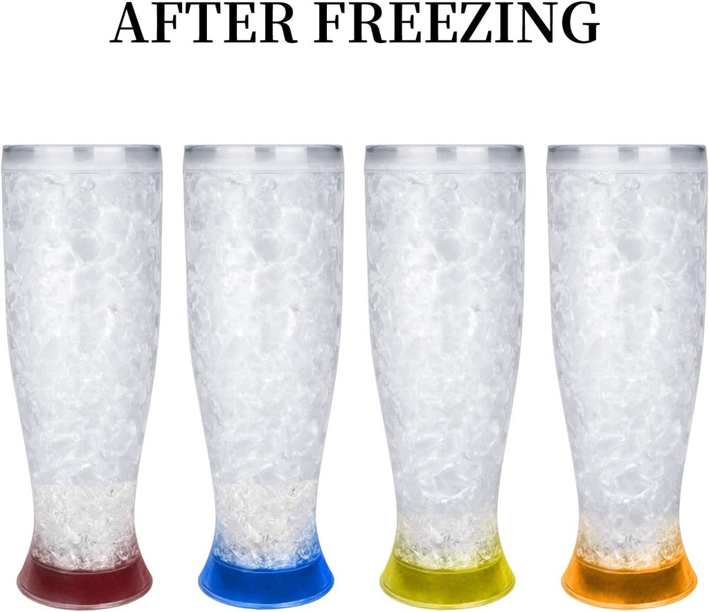 Clear 16oz Set of 4 Double Wall Beer Mugs X521