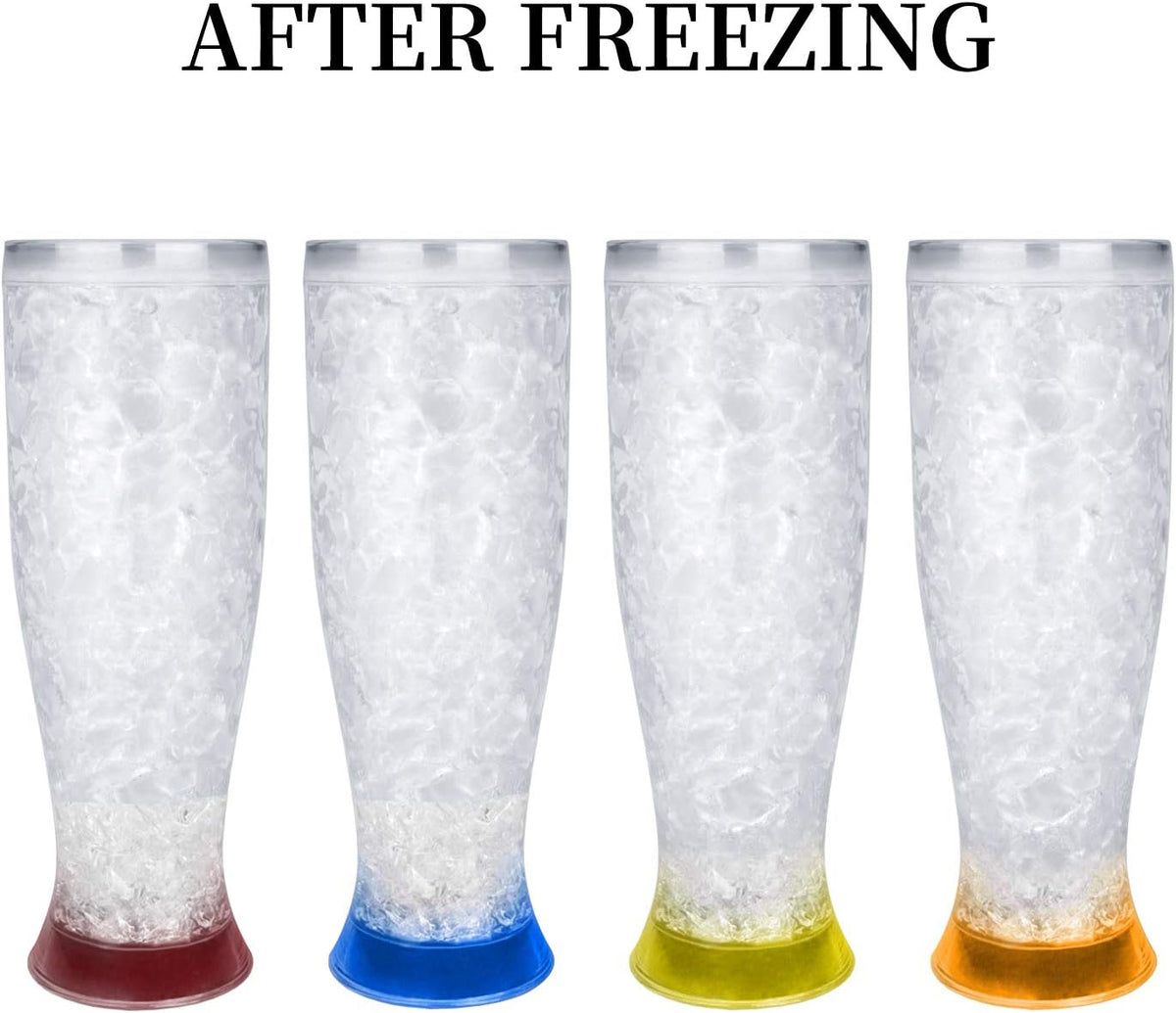Clear 16oz Set of 4 Double Wall Beer Mugs X521