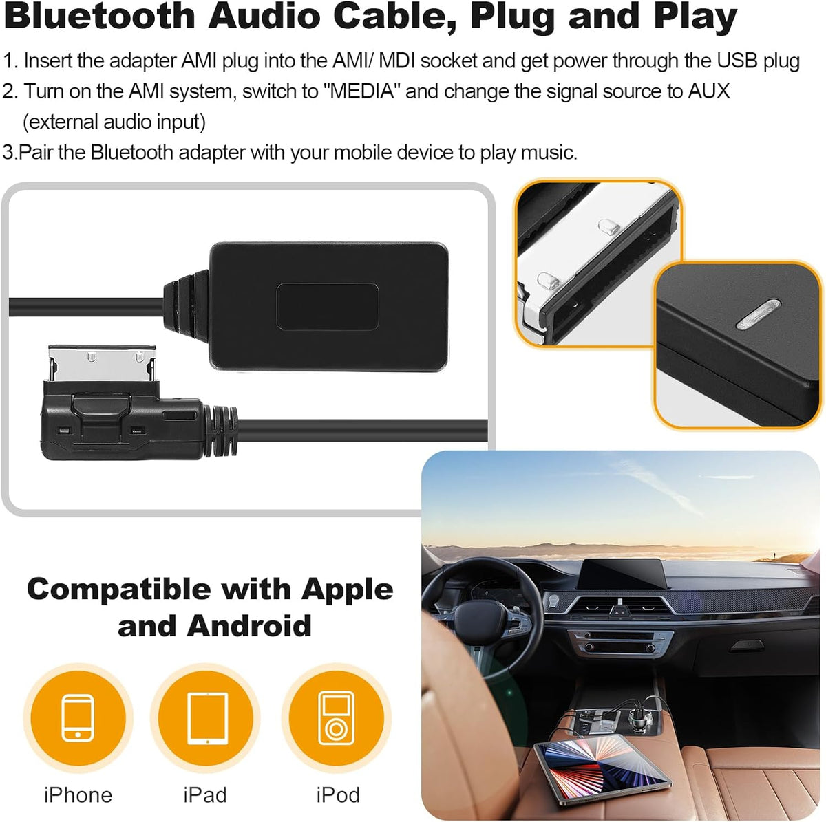 Bluetooth 5.0 Audio Adapter for AMI Port N786