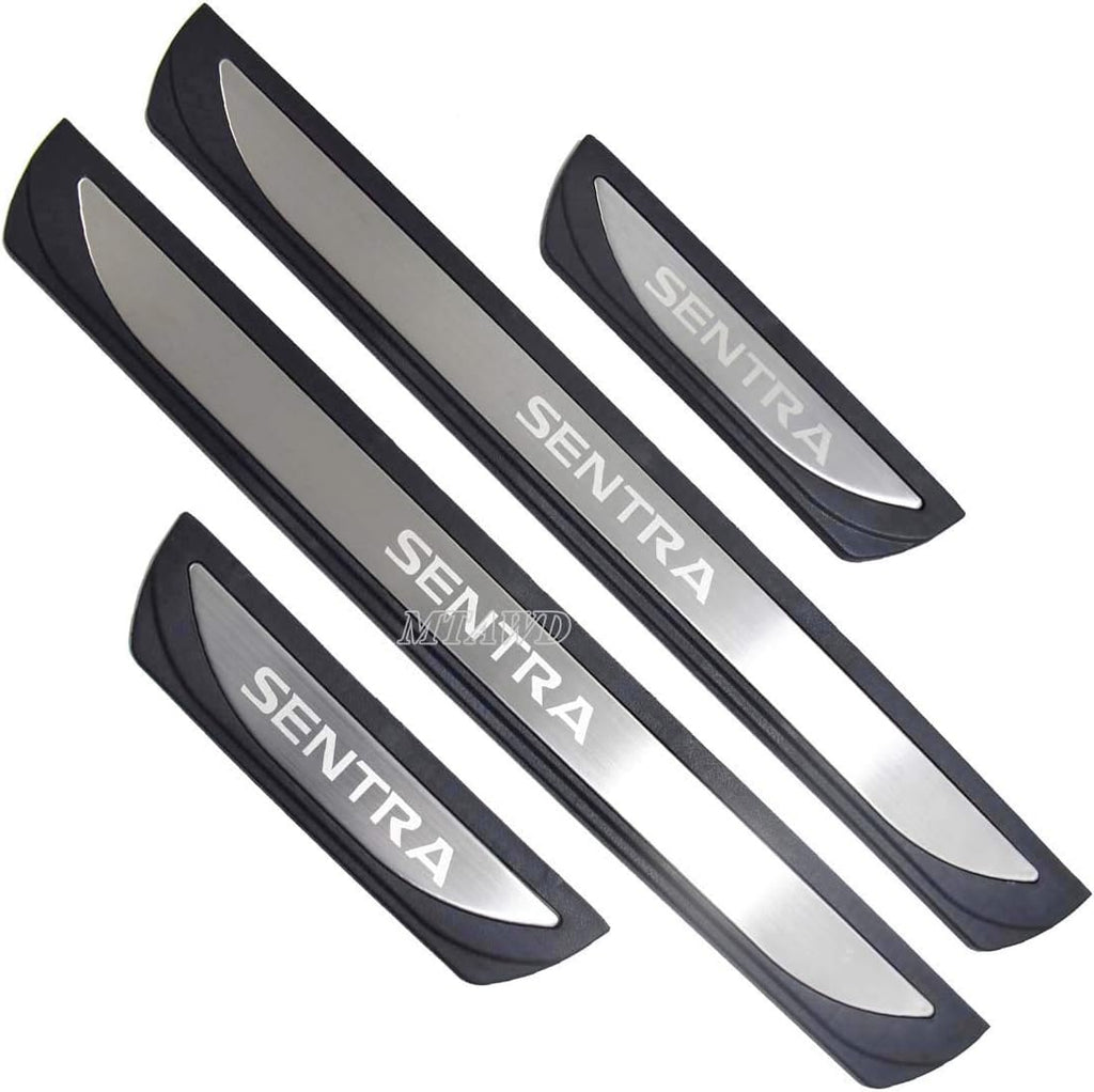 Stainless Car Door Sill Scuff Plate Protectors Trim Pack of 2 E75701