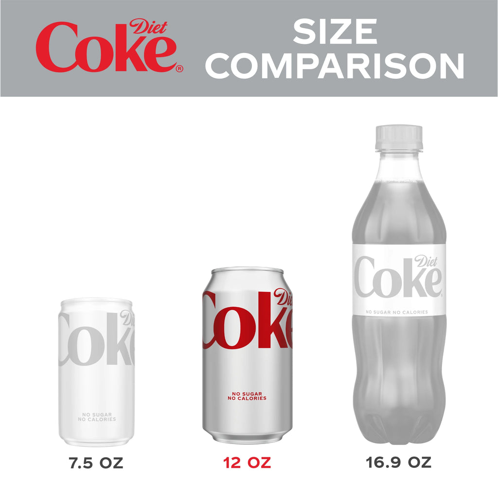 20 Pack Diet Coke Soda Soft Drink, 12 fl oz W3992