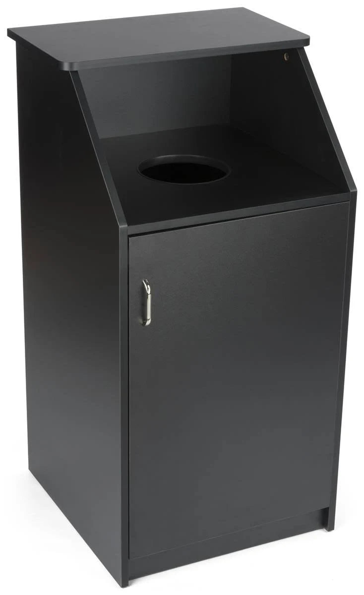 Black 36 gal Trash Receptacle W171