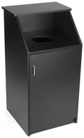 Black 36 gal Trash Receptacle W171