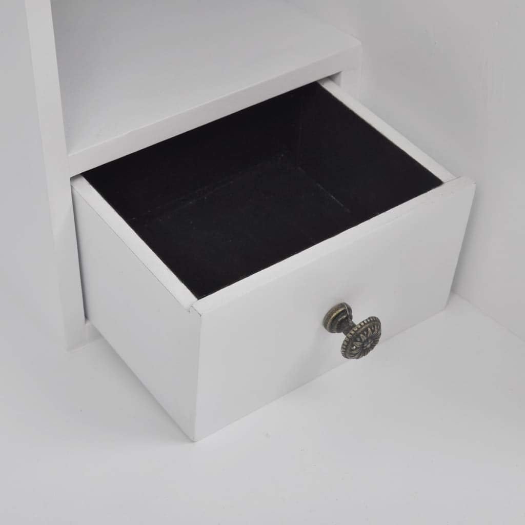 Wooden Secretary Desk with Storage Drawer and Shelves M301176