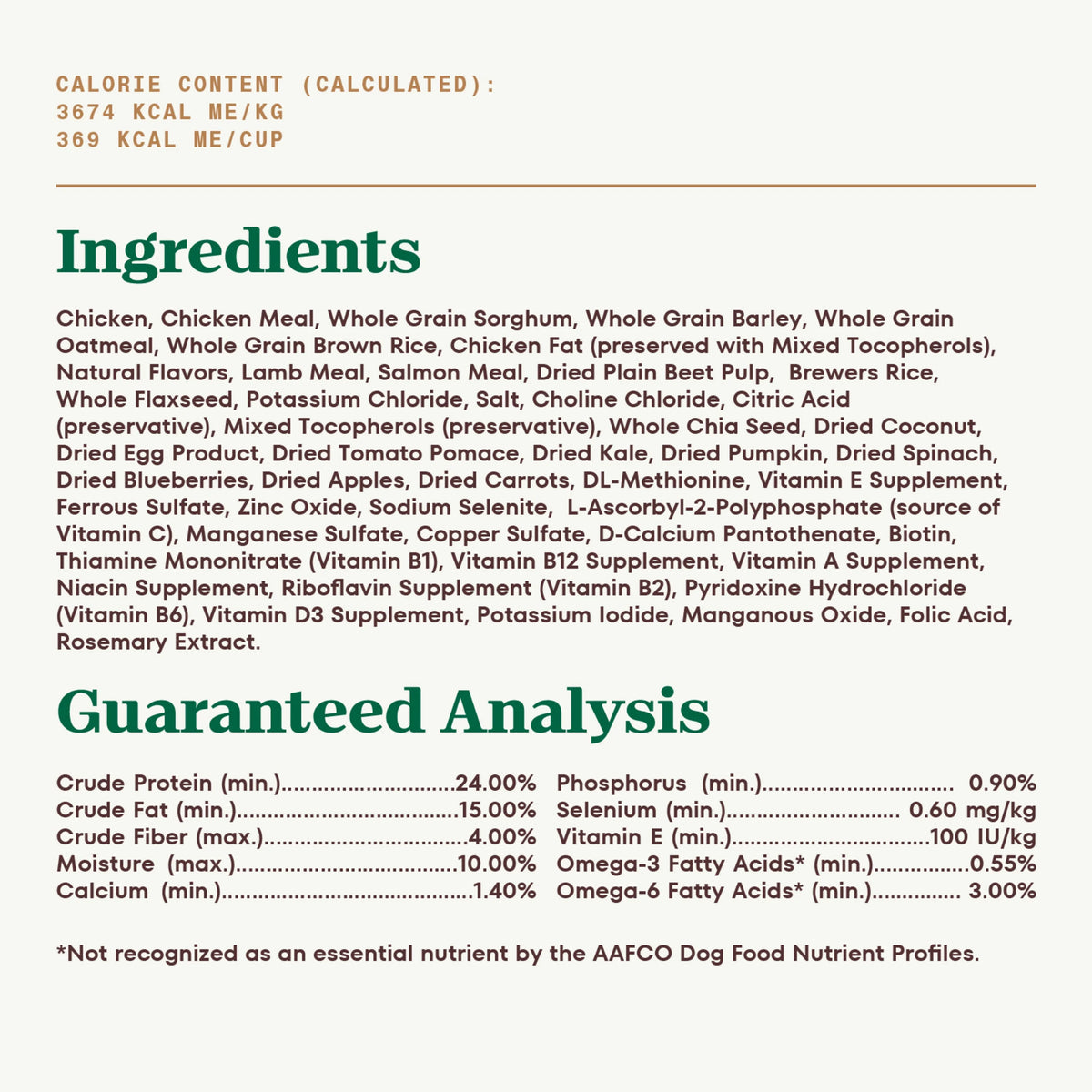 Adult Dry Dog Food With Chicken, Lamb And Salmon, 30 Lb. Bag M652670