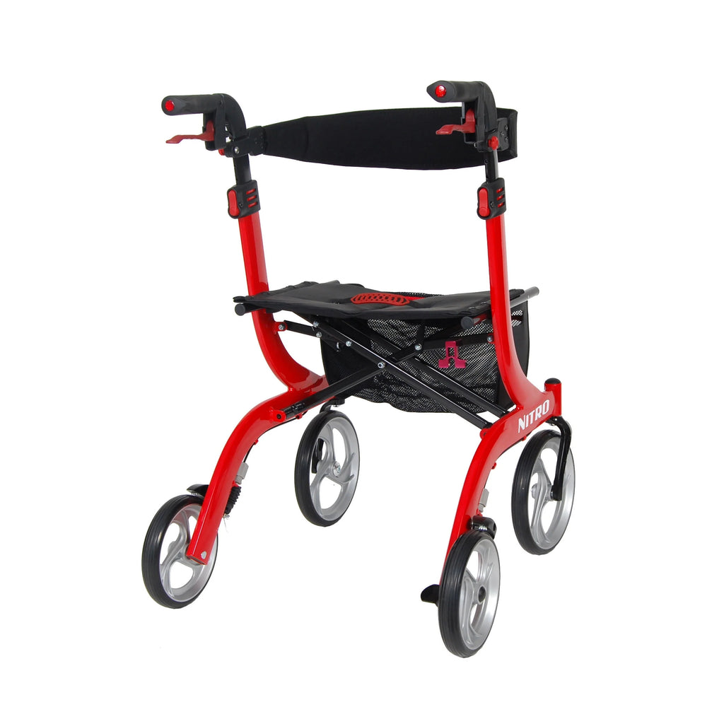 Red Rollator Rolling Walker C284