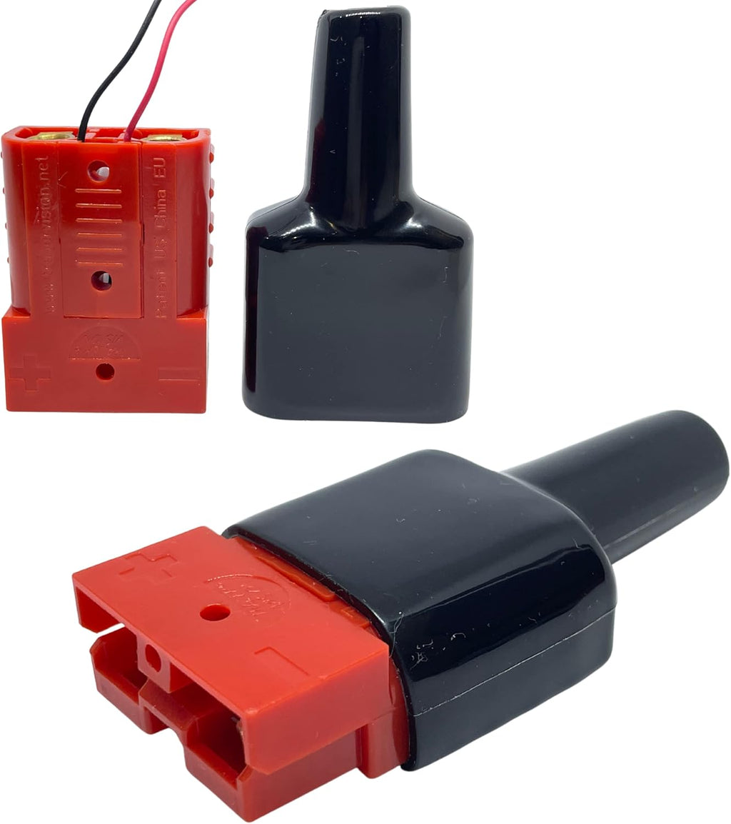 50A Anderson Connector with Dust Cable Sheath Cover, Red 6 pcs E15186