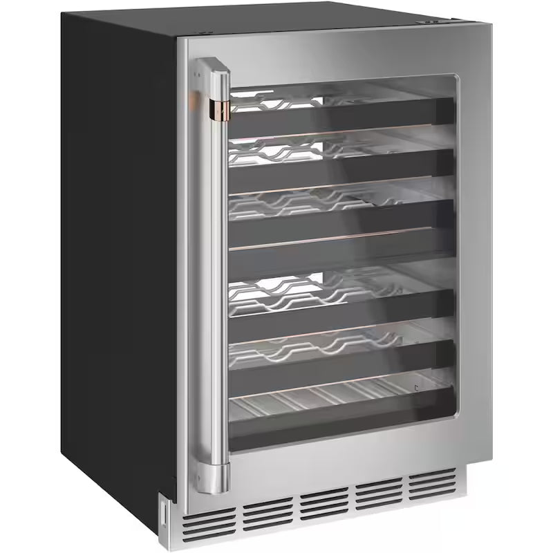 24 in. 46-Bottle Wine Beverage Cooler in Stainless Steel O3396