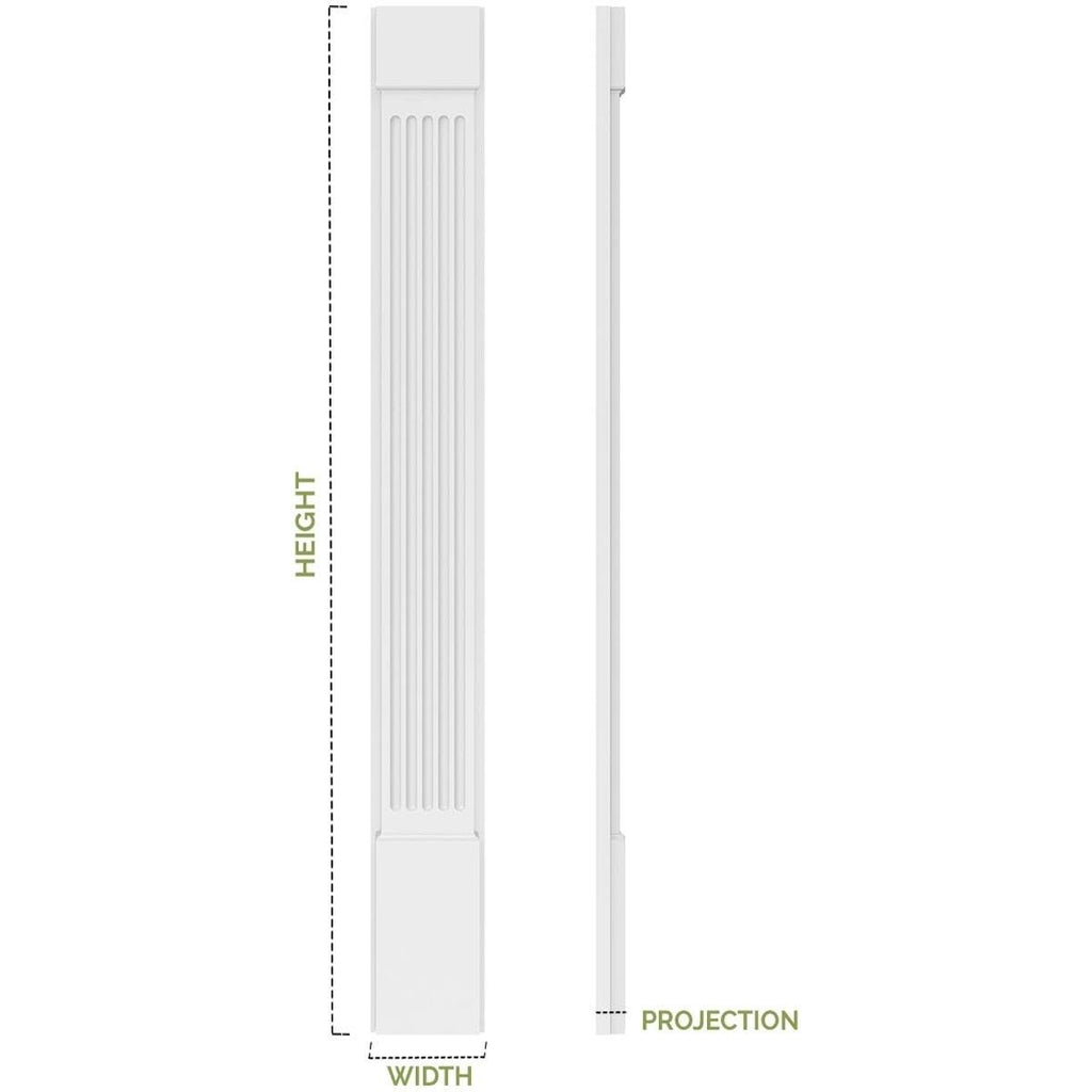 Plain PVC Pilaster with Decorative Capital and Base (Pair) I94465
