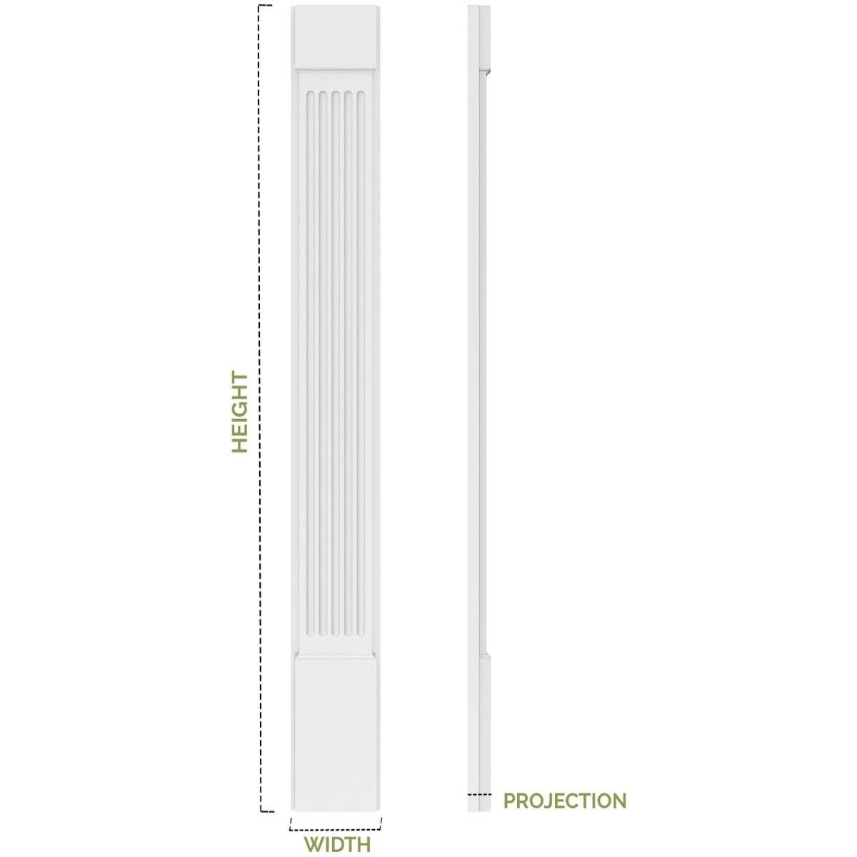 Plain PVC Pilaster with Decorative Capital and Base (Pair) I94465