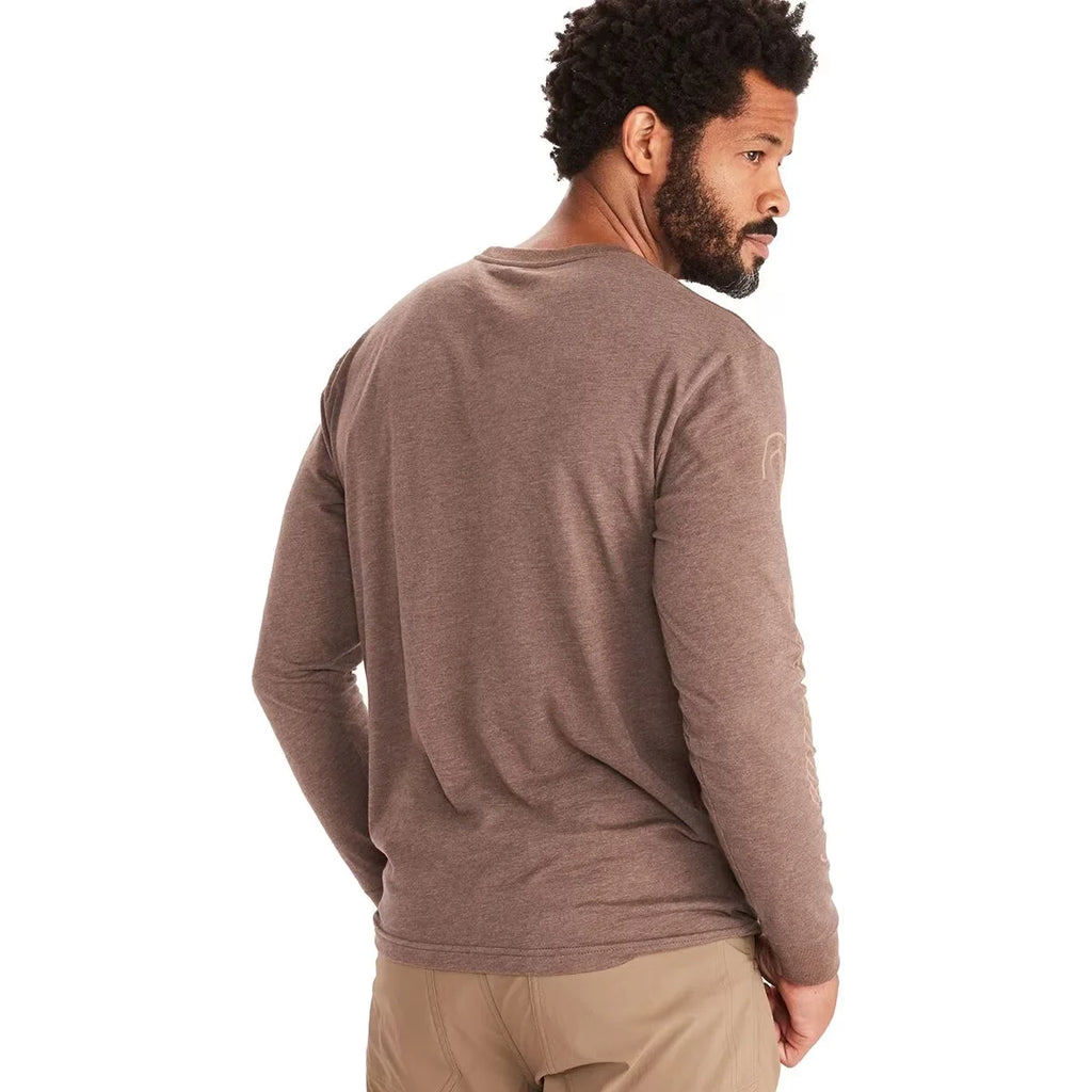 Brown Heather Long-Sleeve T-Shirt T4238