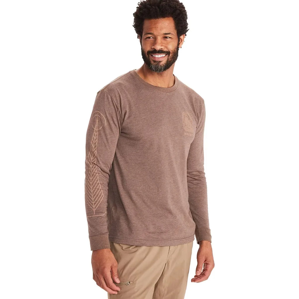 Brown Heather Long-Sleeve T-Shirt T4238