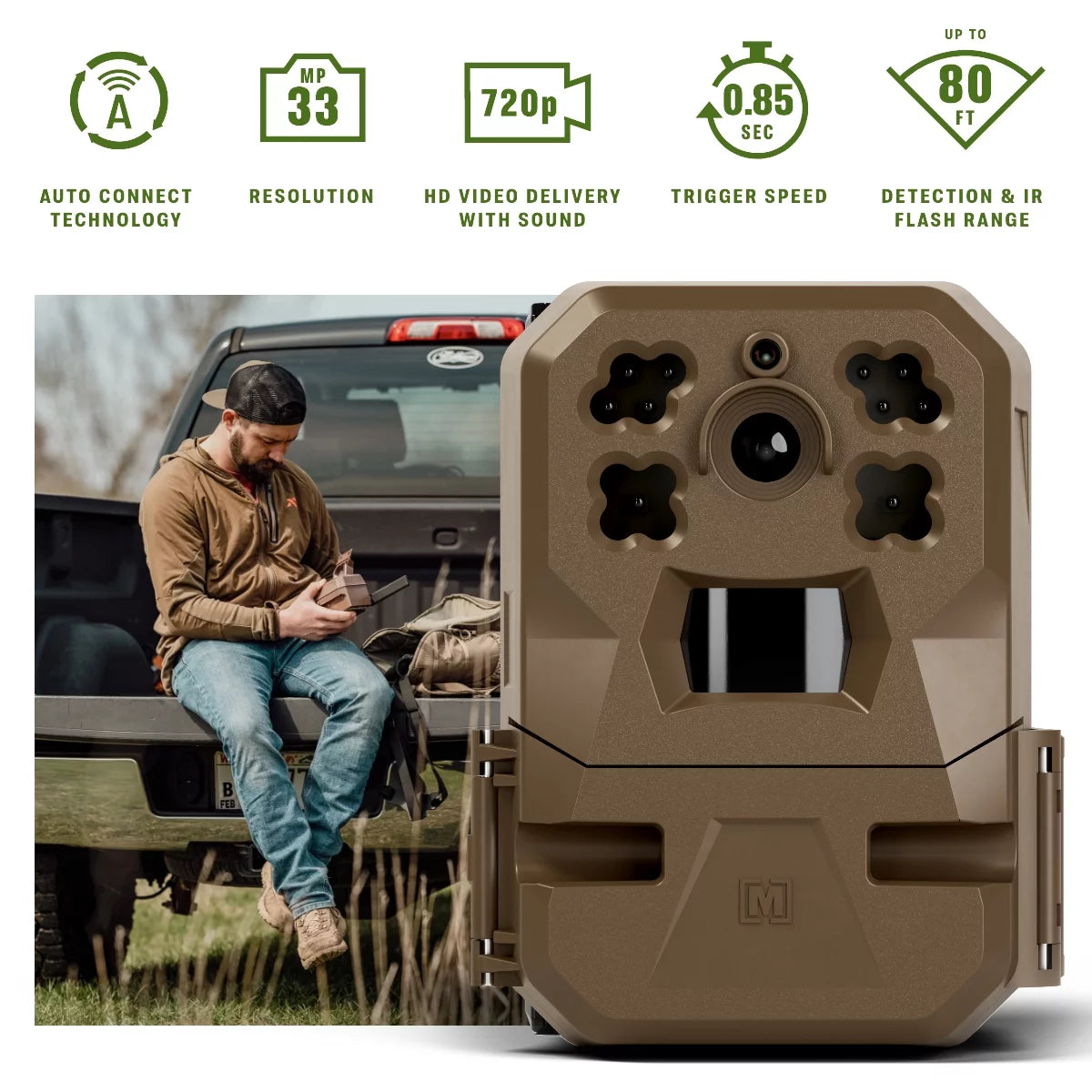 33MP Cellular Trail Camera with Built-in Memory (2-Pack) Q99752