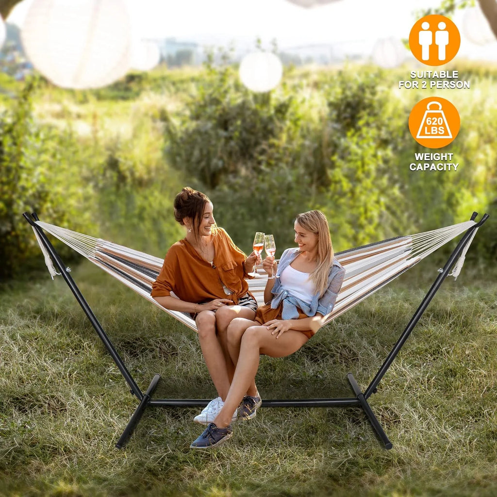 Portable 2 Person Hammock with Steel Stand and Carrying Case W254