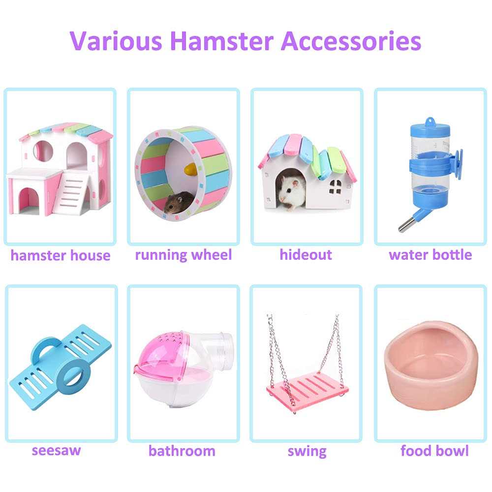 Large Hamster Cage with Crossover Tubes Tunnels A142304