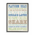 Playroom Rules Typography Framed Wood, 24 x 30 F411