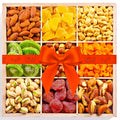9 Varieties of Fruits & Nuts in Reusable Wooden Crate T3731