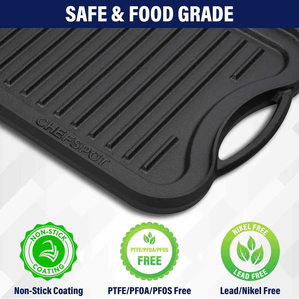Preseasoned Cast Iron Reversible Griddle Plate Pan B799