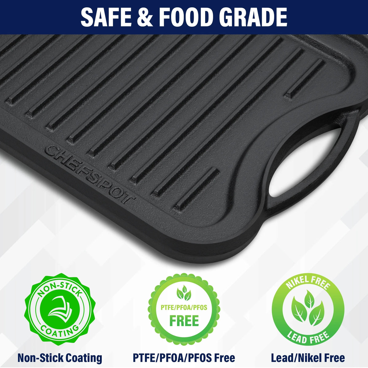 Preseasoned Cast Iron Reversible Griddle Plate Pan B799