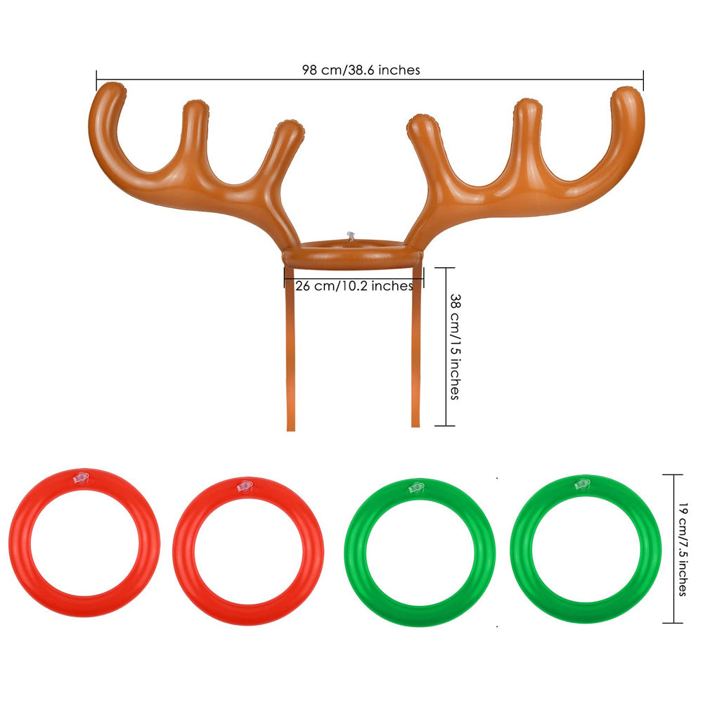Inflatable Reindeer Antler Ring Toss Game with 4 Rings F822317