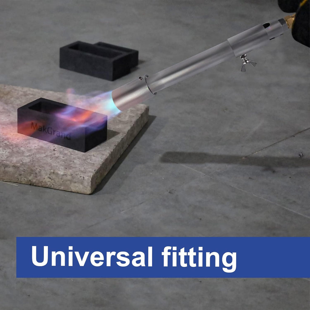 Stainless Steel Burner, 135,000 BTU, Brass Gas Fitting, Adjustable Flame, Pack of 2 Z9674