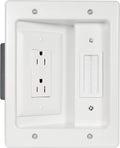 White Recessed In Wall TV Power Kit with USB N761717