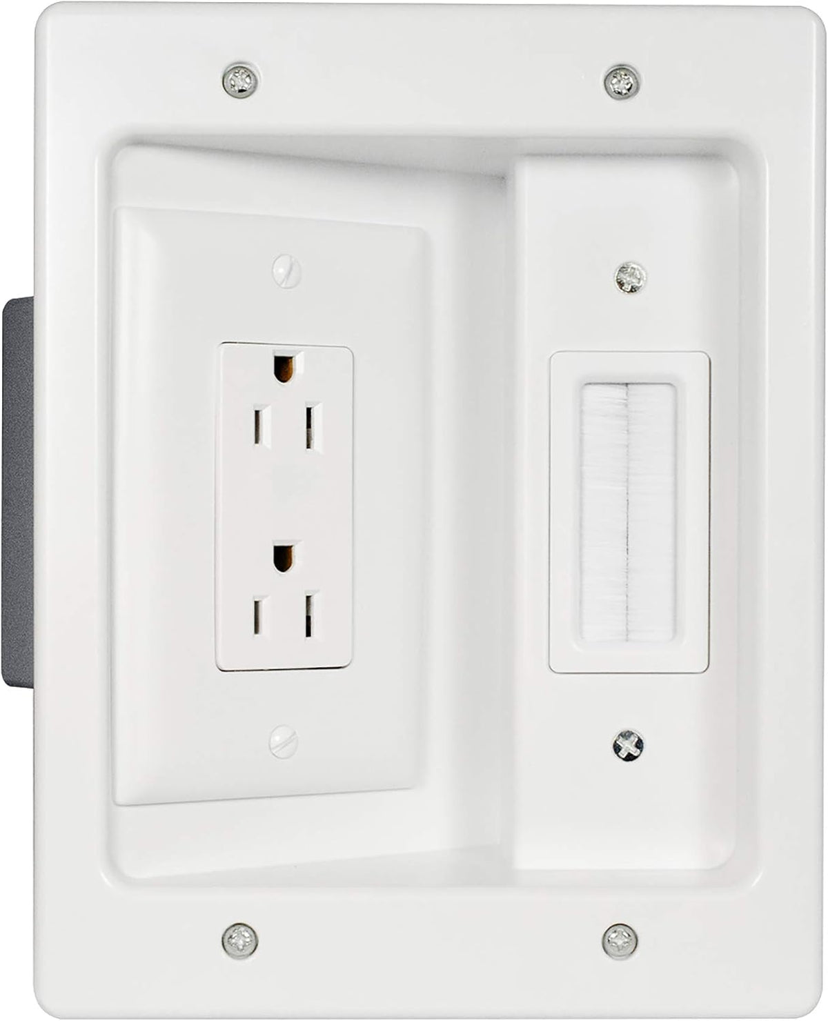White Recessed In Wall TV Power Kit with USB N761717