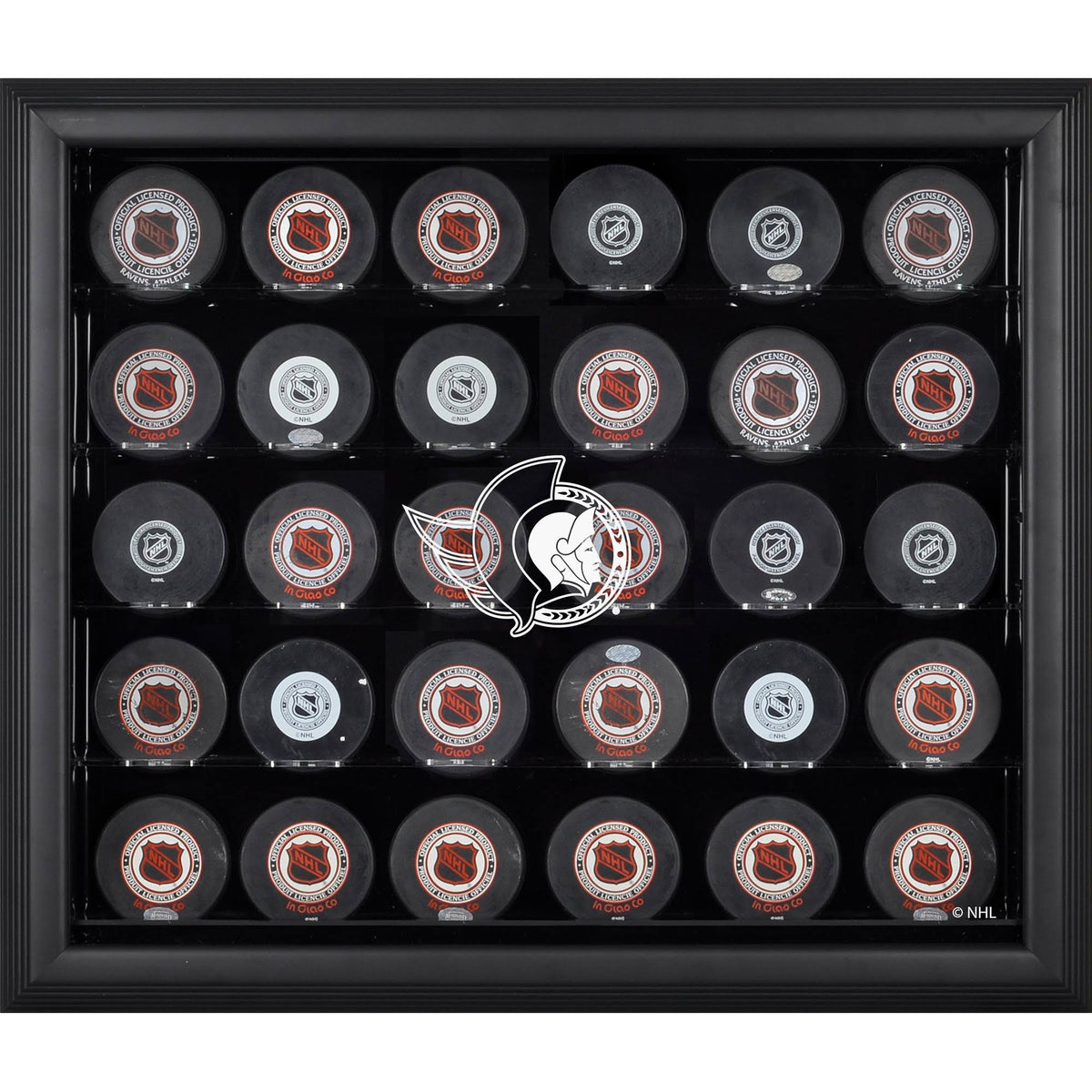 Black Framed 30-Puck Display Case S720322