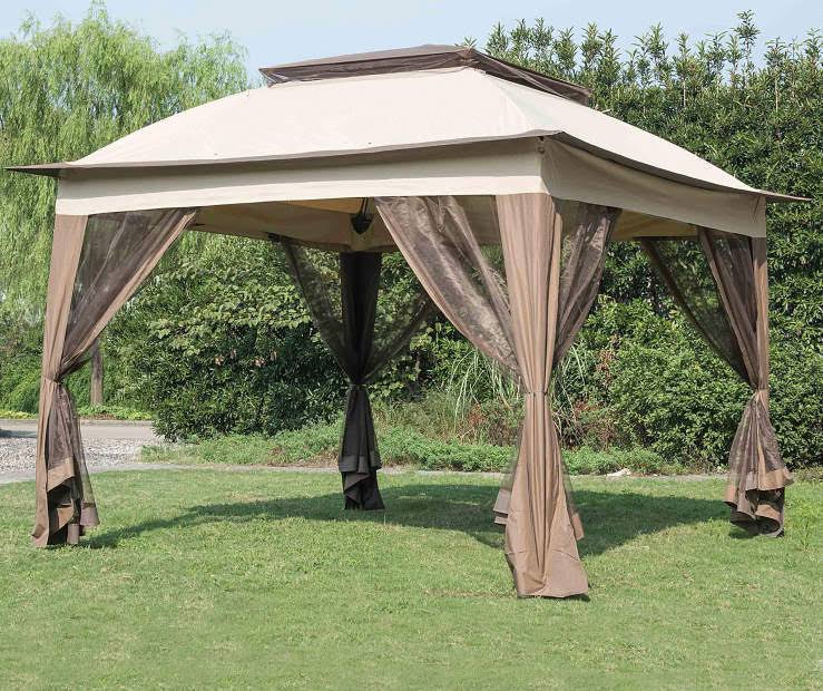 Pop Up Canopy Tent with Netting Vented Roof E523553