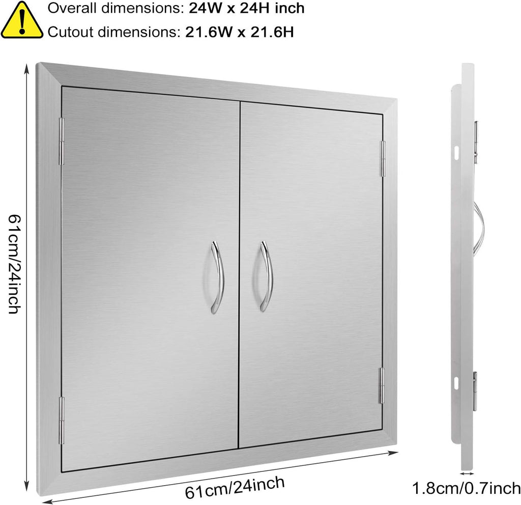 Stainless Steel Double Wall Outdoor Kitchen Doors 31W x 24H Inch C422104
