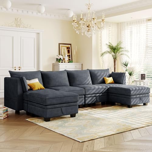 Beige Chenille 2 Piece L-Shape Modular Sectional Sofa I306