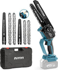 Mini Chainsaw Cordless 6 Inch & 8 Inch Brushless Handheld Chain Saw with Oiler Electric Chainsaw C494079