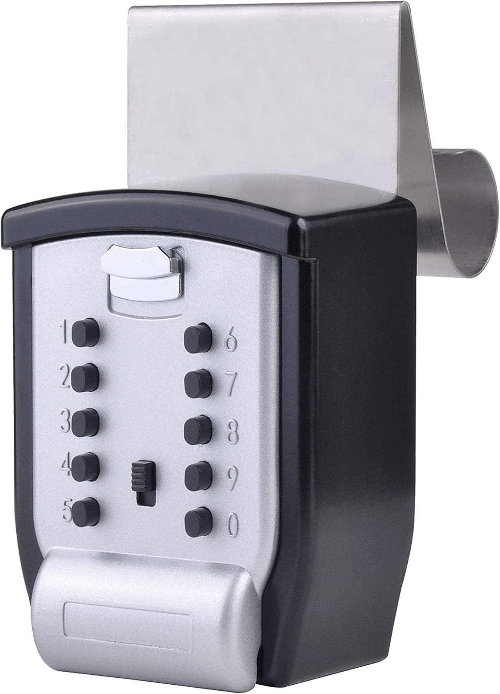 Car Window Lockbox with Protective Rubber Cover, Holds 1-5 Keys Z5125