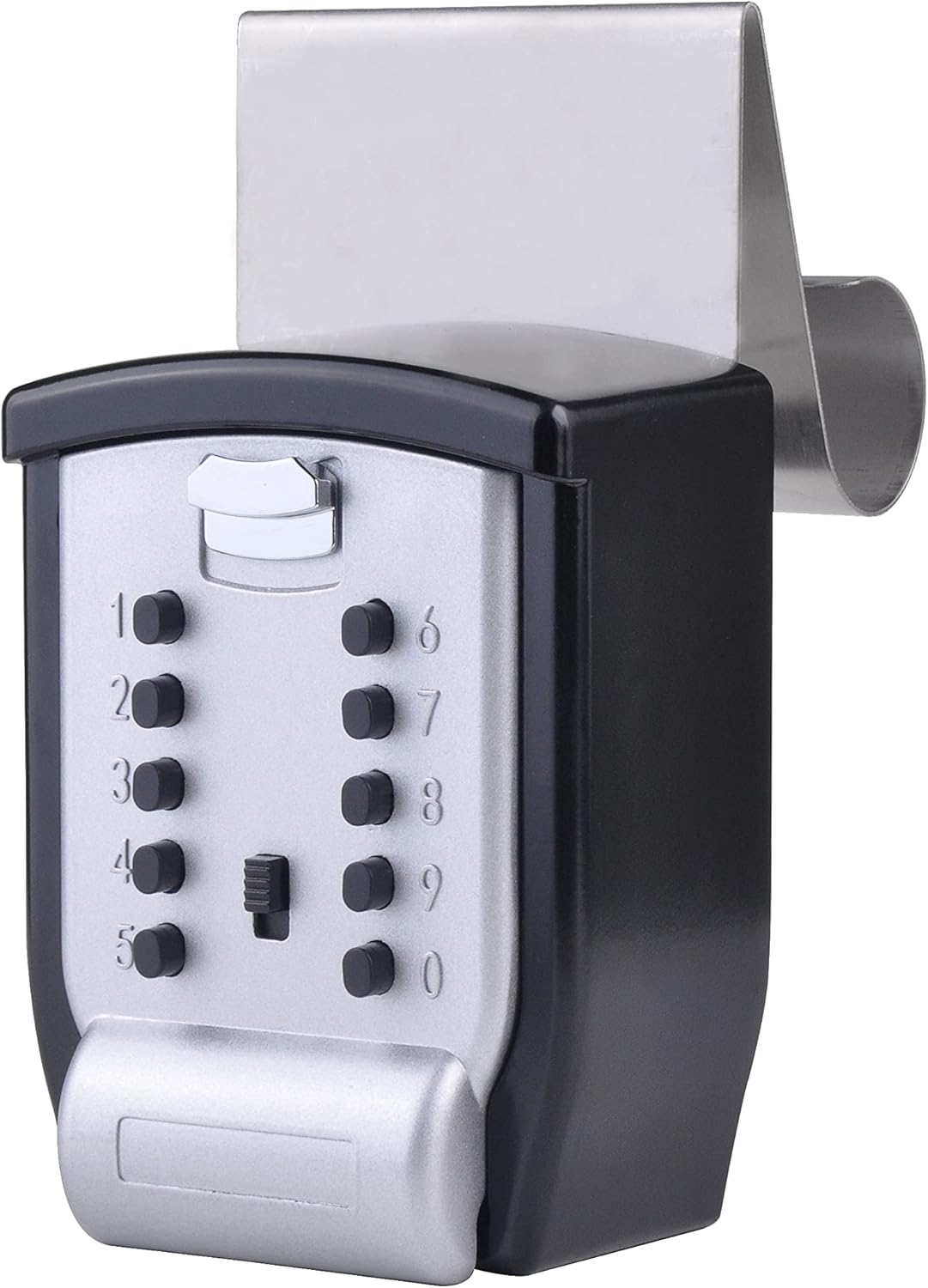 Car Window Lockbox with Protective Rubber Cover, Holds 1-5 Keys Z5125