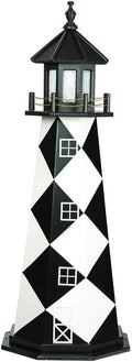 Decorative Lighthouse Wood Black White B81252