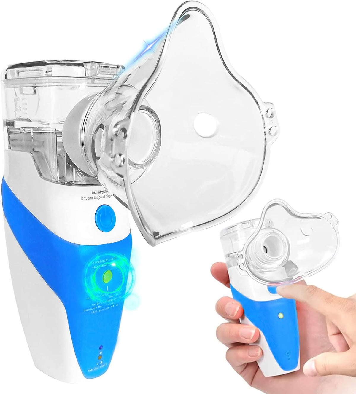Portable Nebulizer with Gear Adjustment, Self-Cleaning Mode, Pack of 2 A390897