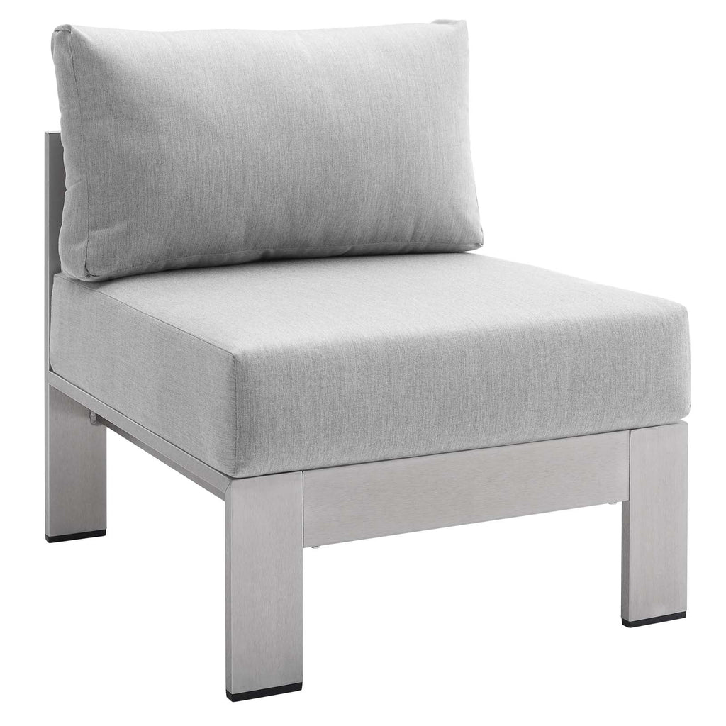 8 Piece Outdoor Patio Sectional Sofa Set in Silver Gray G67454