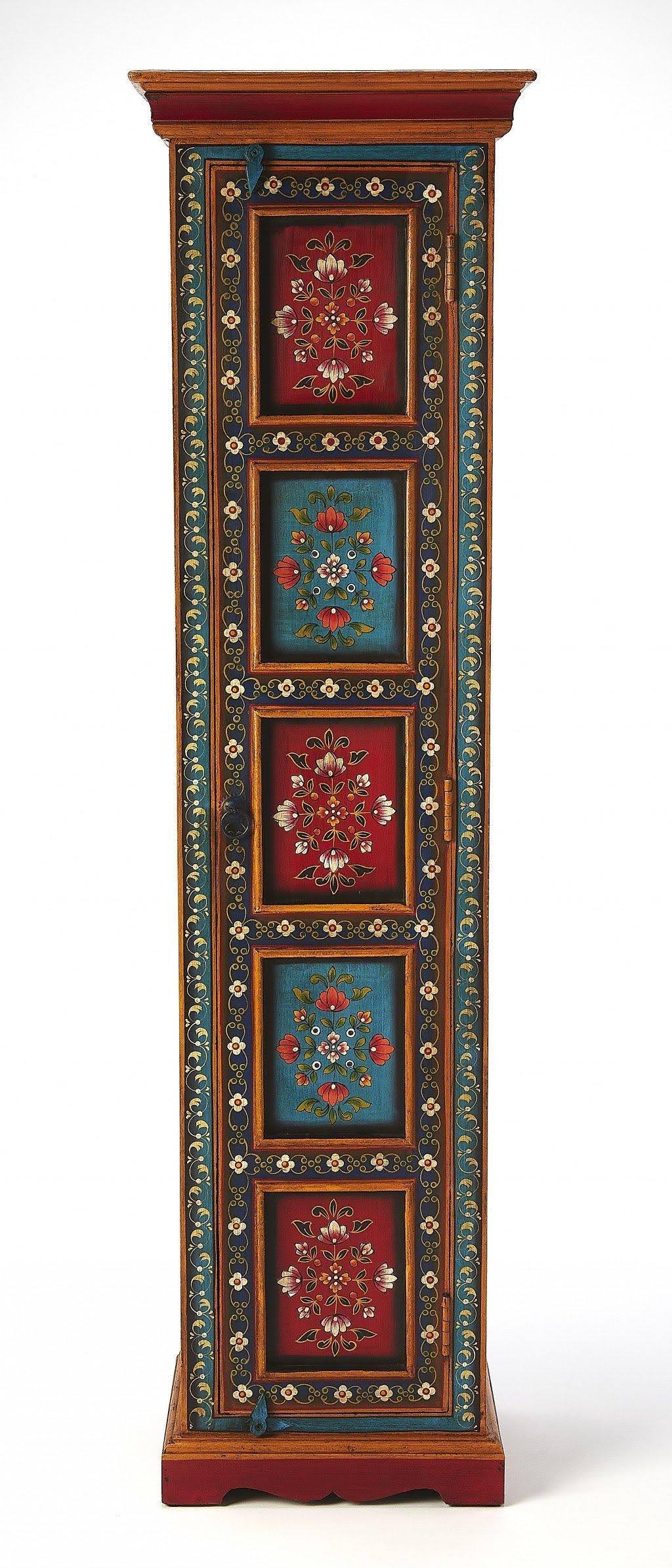 Tall Hand Painted Cabinet Z977