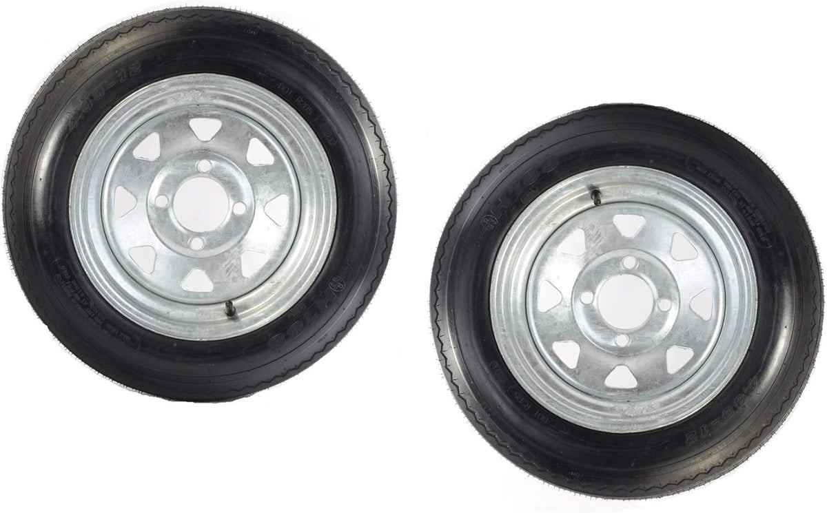 4.80-12 12 in. Load C 4 Lug Galvanized Spoke Trailer Tire Rim V217