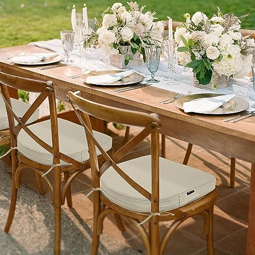 Outdoor Chair Cushions 19"x19"x2" Set of 4 Waterproof Seat Cushion with Removable Cover W264410