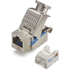 Cat6 Toolless Shielded Keystone Jack, RJ45 Female, 12 Pack W772