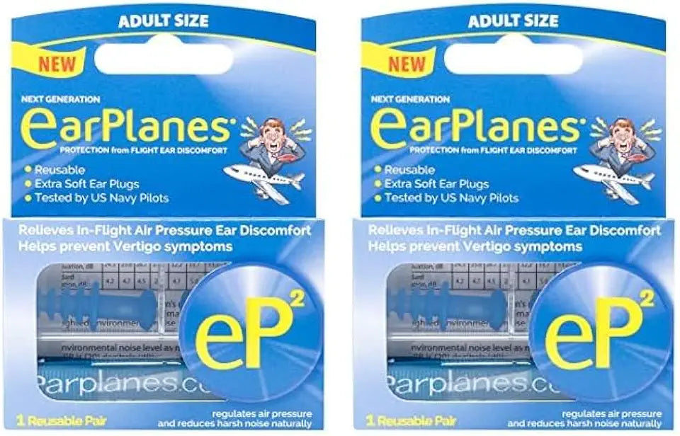 Earplugs Ear Protection 1 Reusable Pair Pack of 2 D639