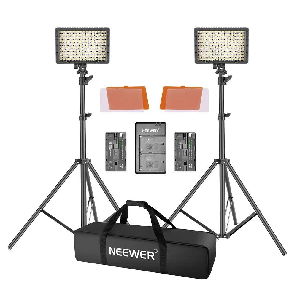 160 LED Light Kit Dimmable Panel Video Kit (2-Pack) E459