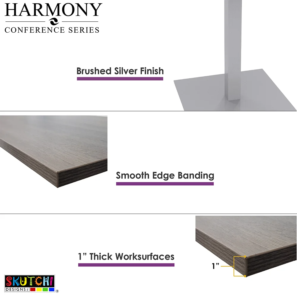 7Ft Boat Shaped Conference Table with Metal Base V587
