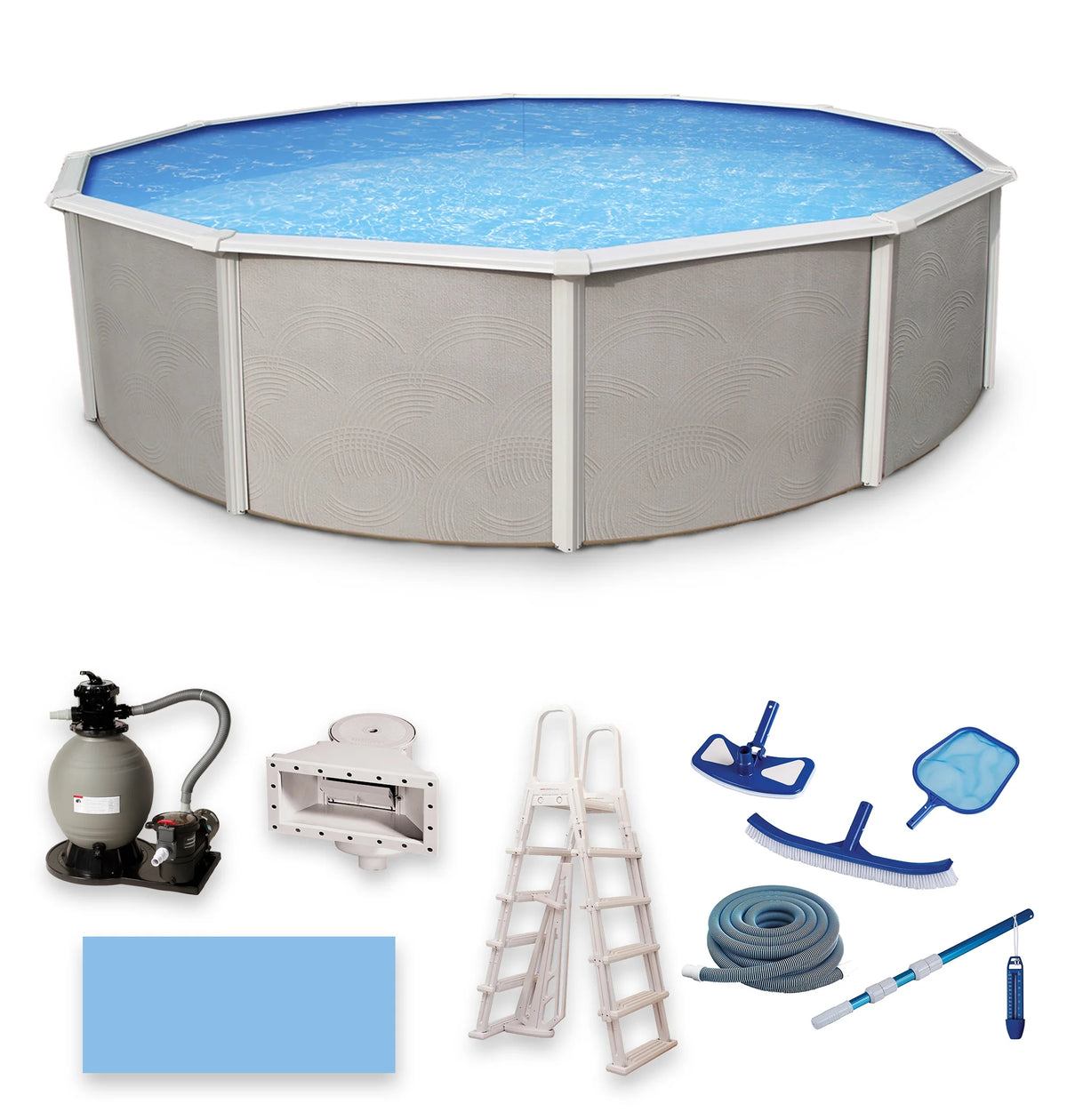 24-ft Round 52-in Deep Metal Wall Swimming Pool X102