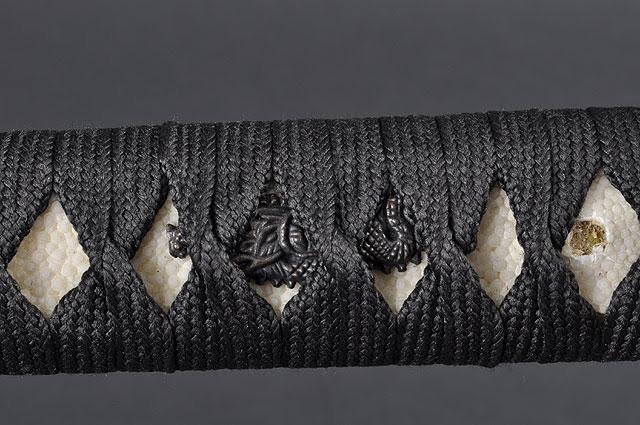 Aluminium Alloy Unsharpened Full Tang Katana with Black Scabbard W676