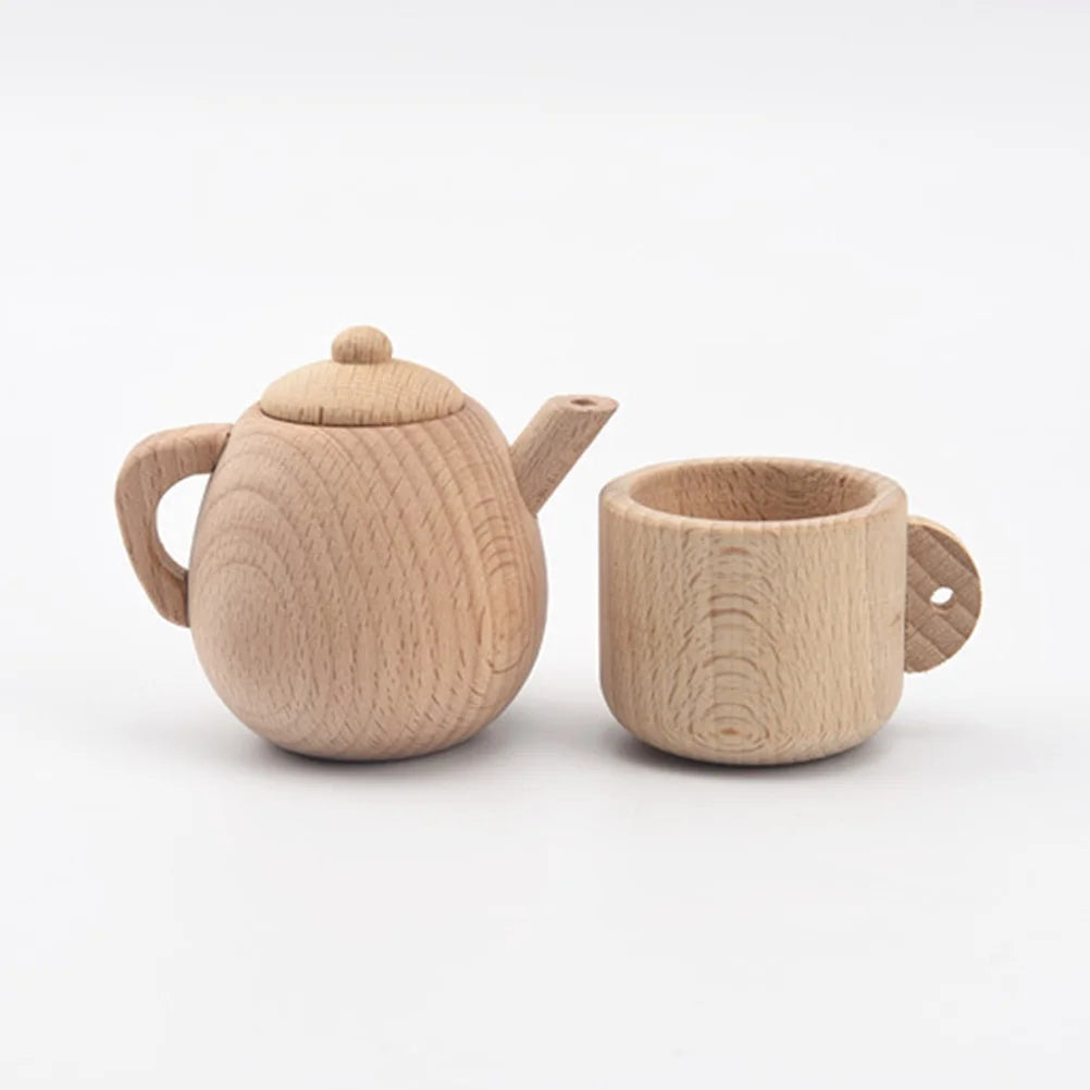 Solid Wood Tea Pot Toy M7677