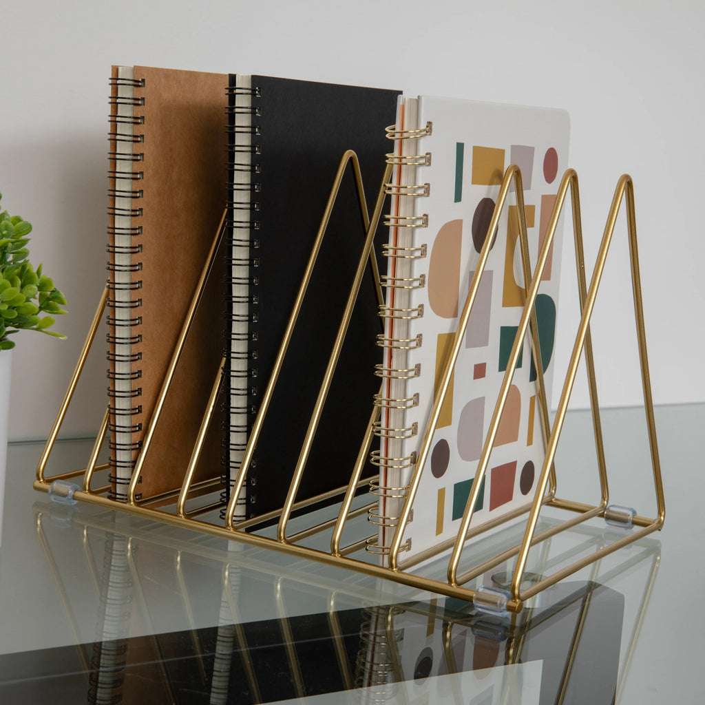 Gold Metal Magazine File Holder S22866