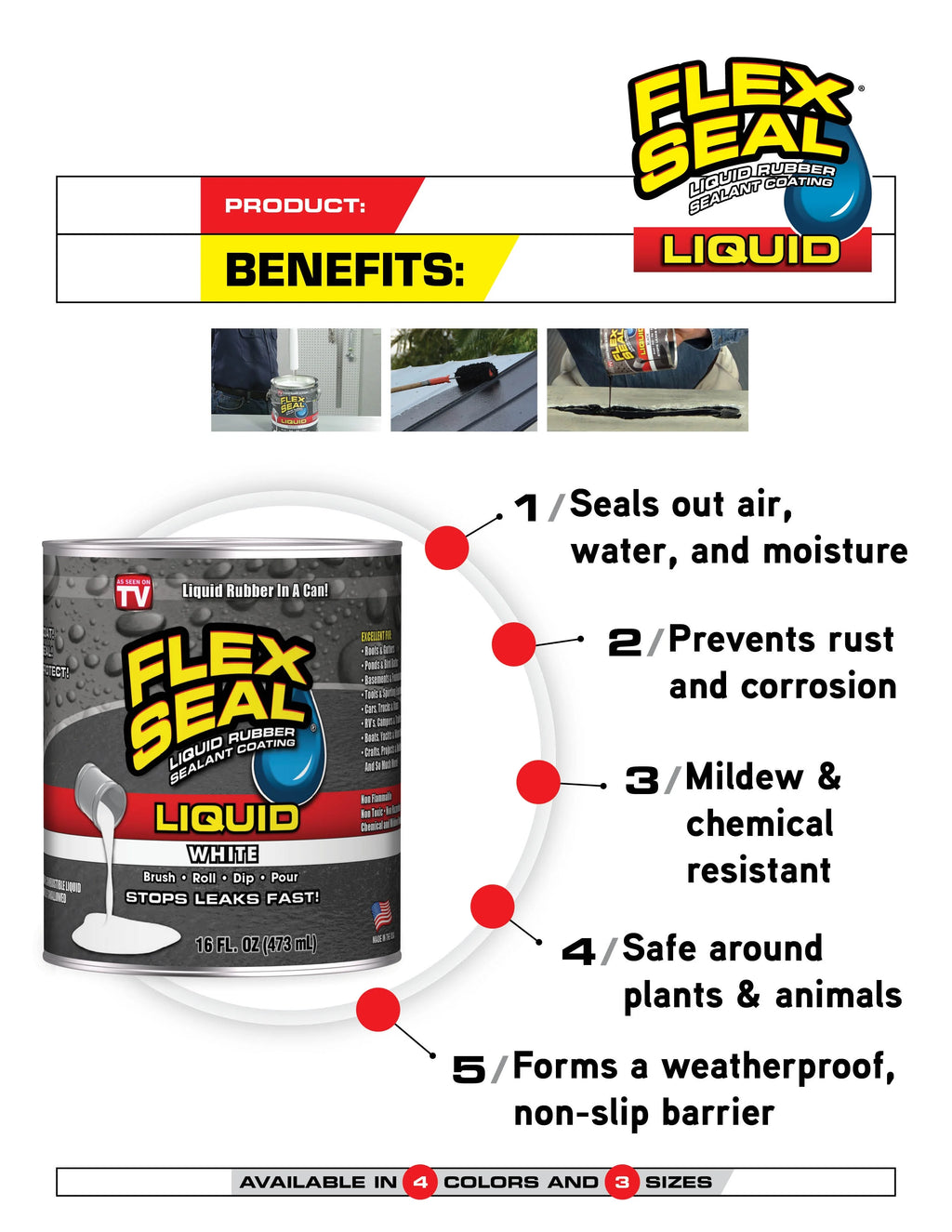 Clear Liquid Rubber Sealant Coating, 16 oz N906078